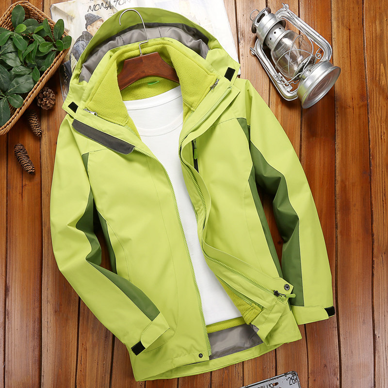 Outdoor sub-coat men and women three in one or two pieces of plus-dust autumn and winter working clothing customized logo print