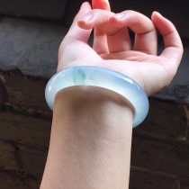 Kokang Jade 54 High ice floating Blue Flower Princess Jade bracelet natural Burmese jade m1203-14