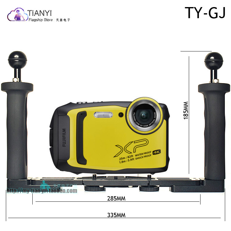 (For TG4 TG5 GOPRO) GJ Bracket Camera Dive Tray Double Grip Adjustable Wide Photographic Bracket