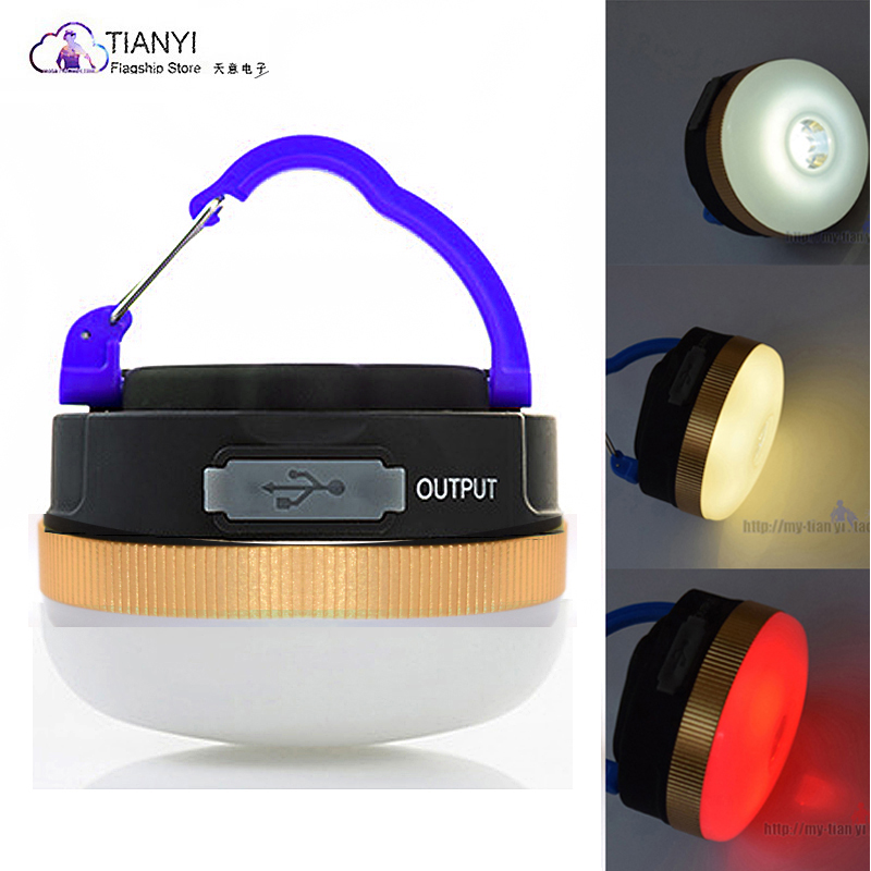 Built-in charging 1800mAh camping light emergency white light yellow light red light three-color light camping tent light