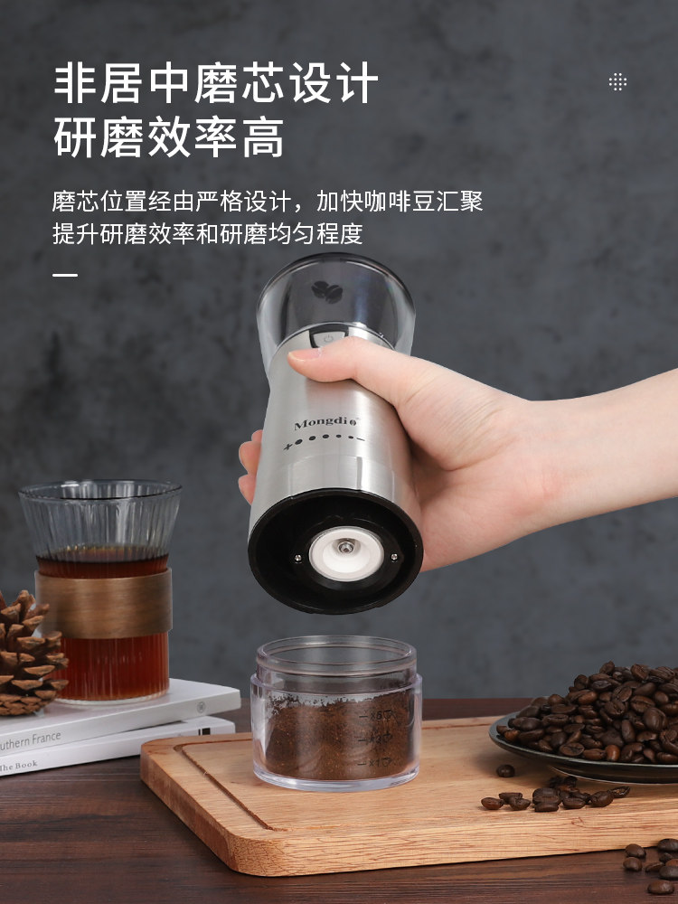 Electric Bean Grinder Coffee Bean Grinder Household Small Portable Automatic Coffee Grinder Manual Bean Grinder