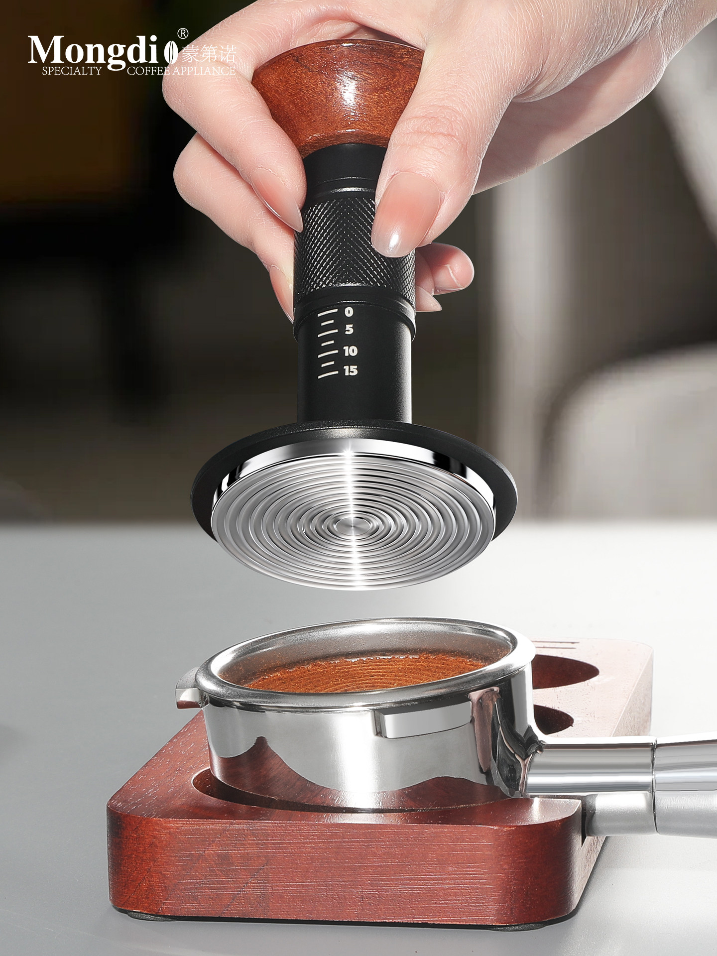 Mongdio Constant Force Tamper Coffee Tamper Impact Tamper Distribution Tool Espresso Machine Accessories 58mm