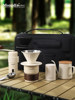 Mongdio Hand-Brewed Coffee Pot Set Hand-Grind Coffee Machine Portable Outdoor Camping Coffee Equipment Gift Box