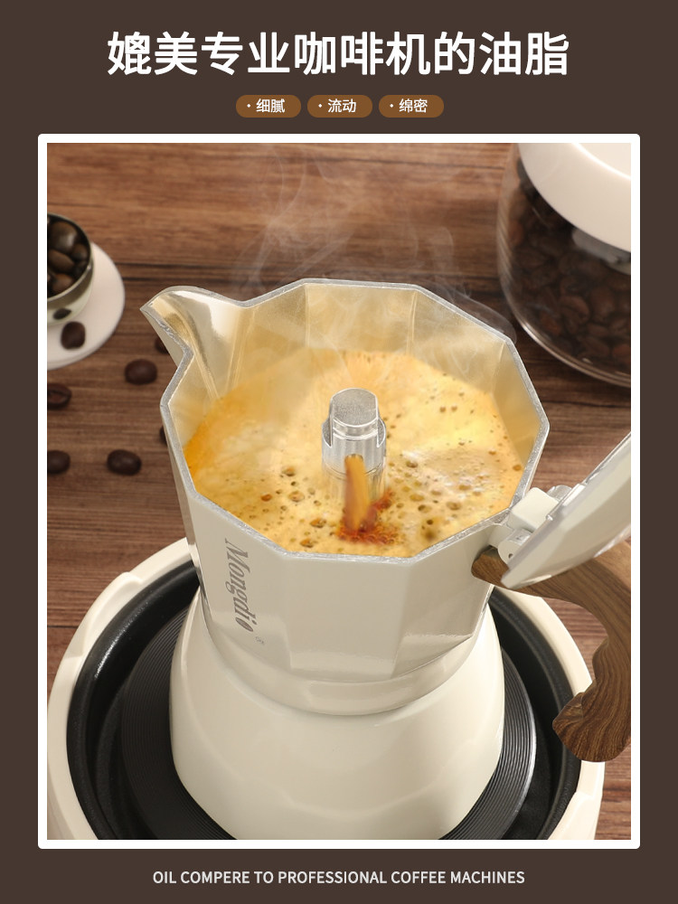 Mongdio Double-Valve Moka Pot Set for Home Use, Small Espresso Coffee Maker, Italian Coffee Machine, Coffee Utensils