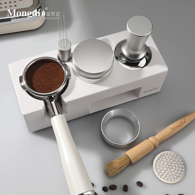 Mongdio パウダーディスペンサー コーヒータンパー 3点セット タンパーベース タンパー コーヒー器具 収納アクセサリー