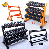 Dumbbells Shelf Bracket Commercial Fitness Room Triple Hexagon Dumbbells Display Frame Home Bracket Dumbbells Shelf