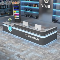 Industrial style billiards hall bar Internet cafe E-sports hotel front desk fitness club KTV bar cashier reception desk