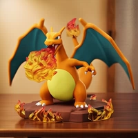 Новинка 2025 года, подлинная модель автомобиля Pokémon Charizard, украшения для автомобиля, скорость ветра, собака Мяо, лягушка, игрушки-сквиртл