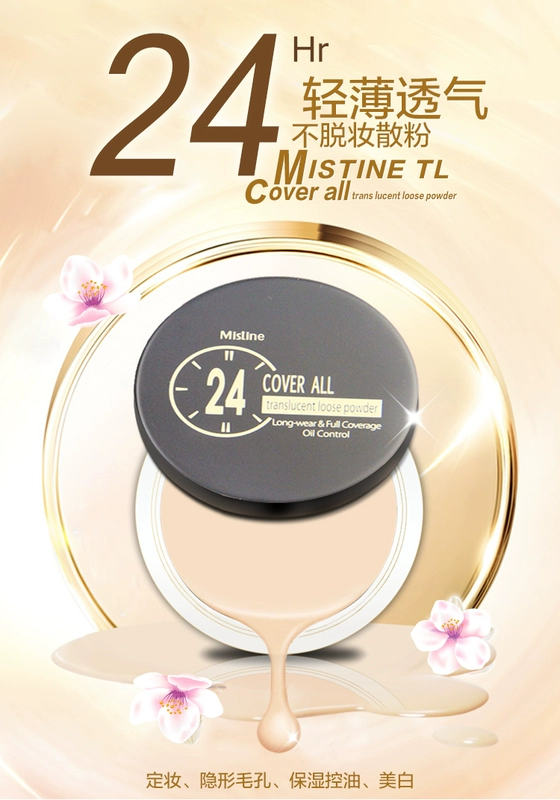 Thái Lan MISTINE 24 giờ không phấn trang điểm dạng bột lỏng trong suốt nhẹ thoáng khí trang điểm kiểm soát dầu nền