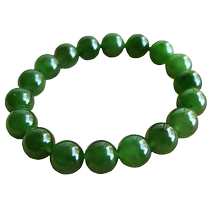 Natural and Athleta jade Russia Beyyu Handstring Womens Spinach Green Old Pit Red Leather Russia Material Round Pearl Bracelet 8mm10 Certificate