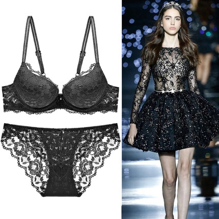 性感蕾丝文胸套装深V小胸聚拢女士内衣收副乳调整型上托加厚胸罩-tmall.com天猫 性感蕾丝文胸套装深V小胸聚拢女士内衣收副乳调整型上托加厚胸罩-tmall.com天猫