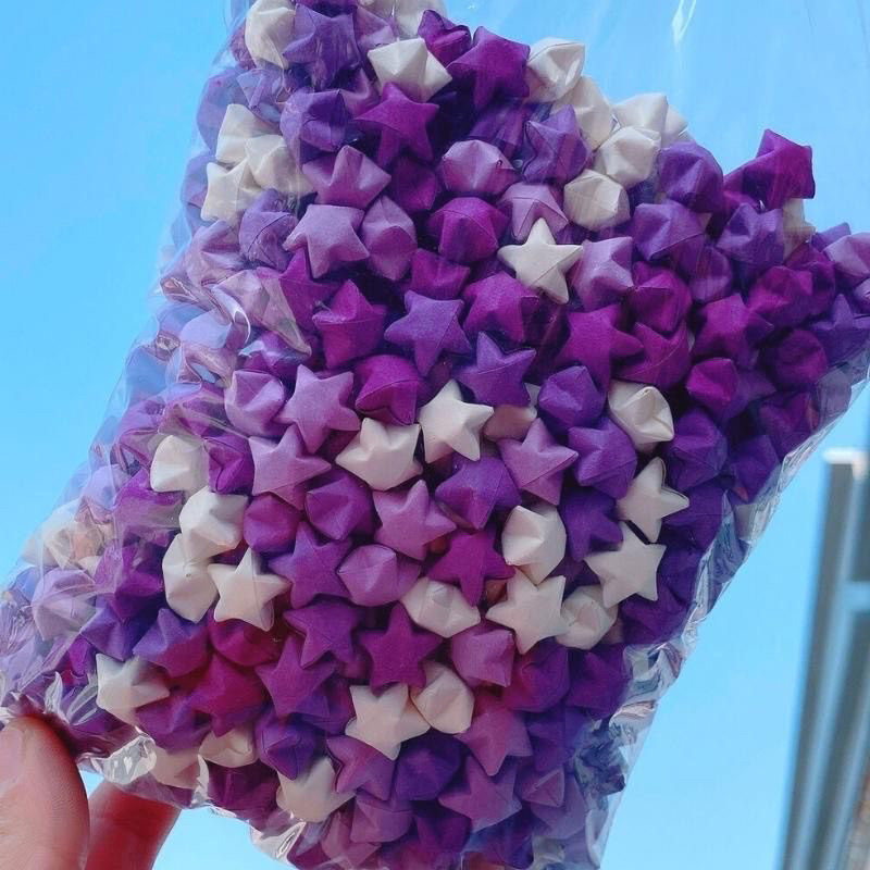 手工星星成品折好的星星成品许愿瓶幸运星送同学闺蜜老师520礼物