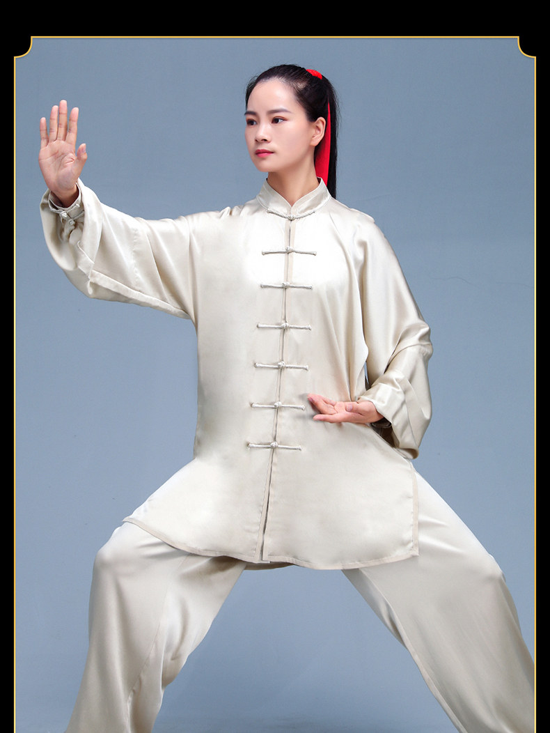 Women Kung Fu Tai Chi Mulberry Silk Uniform Martial Arts Wushu Handmade