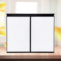 Custom kitchen cabinet door set as crystal steel door carbon steel door free of perforated outer frame color crystal baking lacquered non tempered glass door