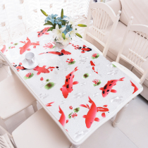 Table cloth pvc printed waterproof and anti-high temperature resistant to clear plastic water crystal plate table cushion tea table cushion soft glass