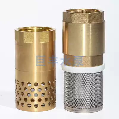 Internal teeth copper bottom valve check valve check valve for water absorption Check valve flower basket head can be removed with filter screen