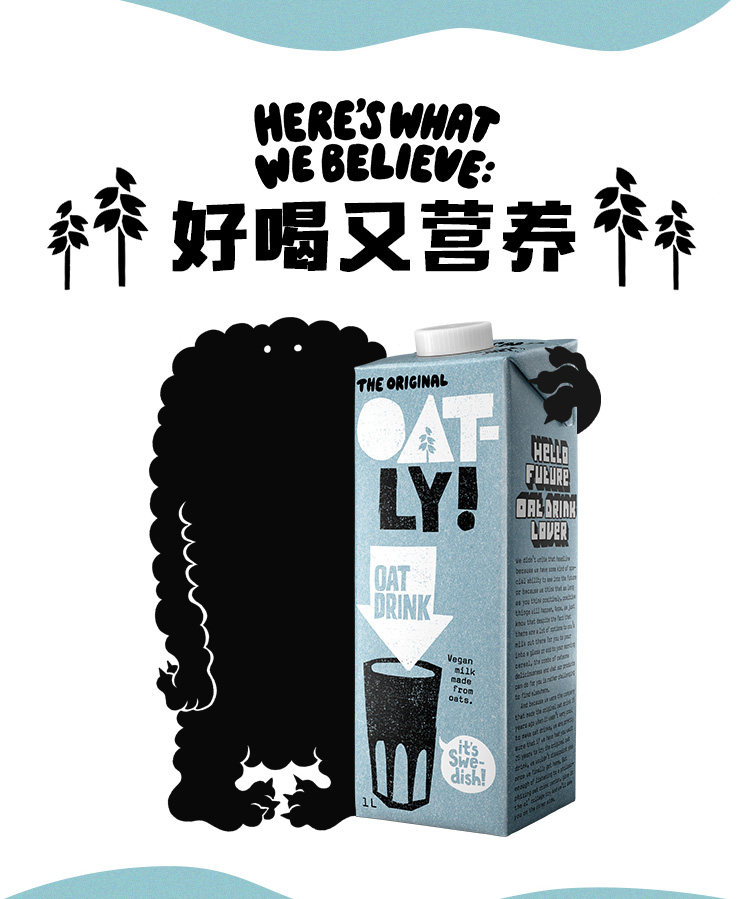欧美星巴克有售 瑞典Oatly 原味高端燕麦露 1L*6瓶 图12