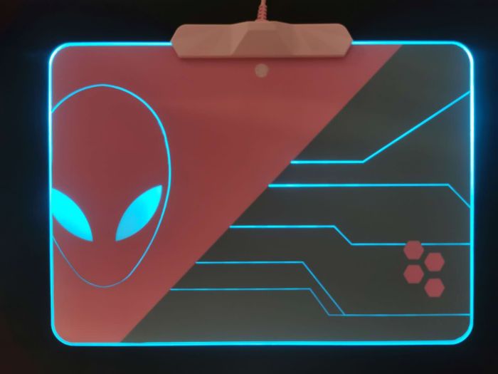 New Alien Computer USB Sports RGB Luminous Mouse Pad Loser Eye for Chicken