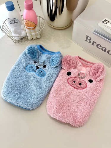 Собачья одежда Петт Кошка, чтобы нести плюшевая Бомека снежные маленькие собаки осень и зимний жилетка для рукавов плюш теплый