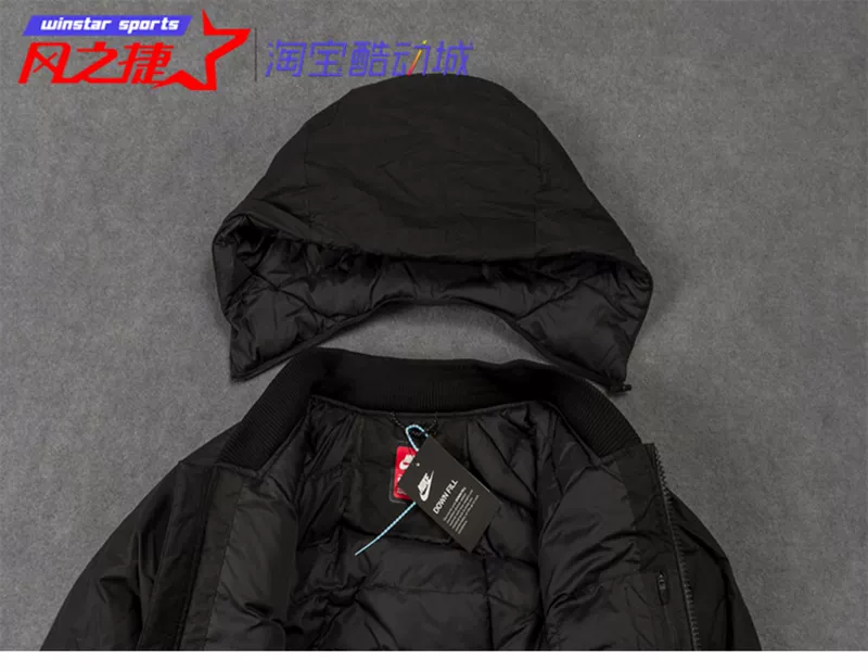 Gió jiejie NIKE / Nike nam thể thao và giải trí trùm đầu áo chống gió ấm áo khoác 866023-010 - Thể thao xuống áo khoác ao long vu