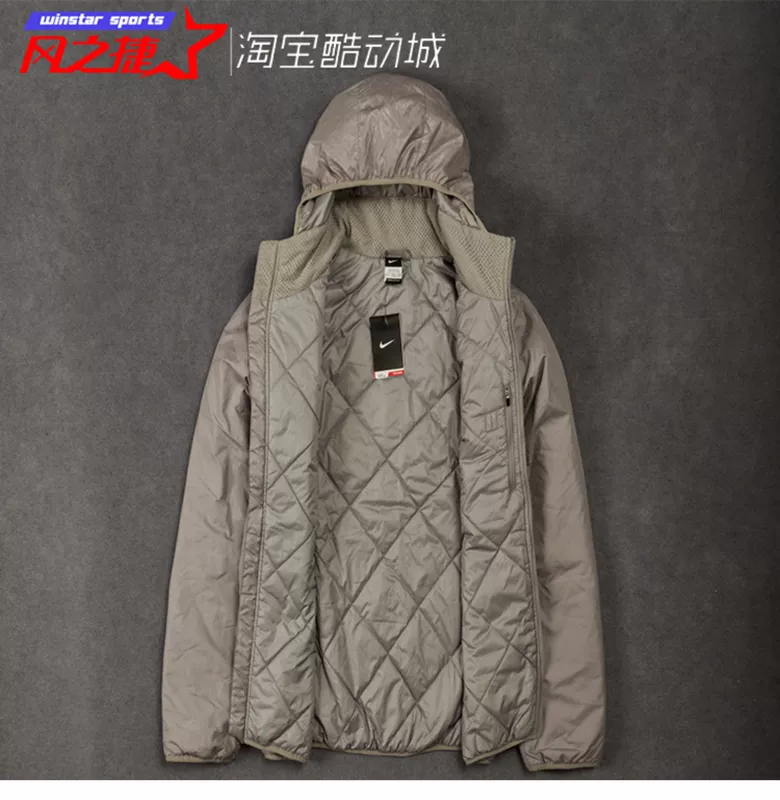 Windy Nike / Nike Thể thao và Giải trí Đào tạo Áo khoác trùm đầu Áo khoác cotton ấm áp 437083-082 - Quần áo độn bông thể thao