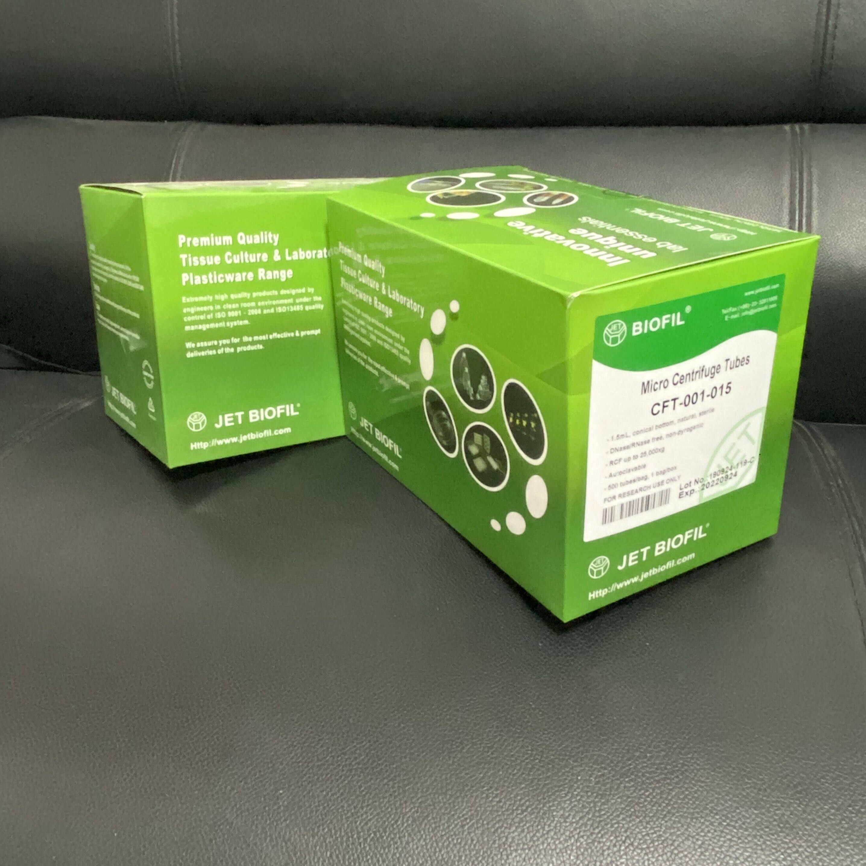 JET洁特 0.5/1.5/2ml微量离心管 连盖尖底刻度EP管无菌无酶盒装