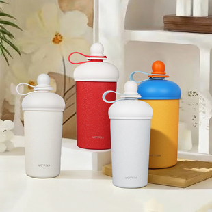 Warmsky吸管纯钛保温杯500ml