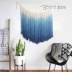 Blue Art Square Bohemian Hand-đan Gradient Nhuộm Tapestry B & B Đặc biệt Tranh Bắc Âu