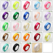 Colored silk with butterfly knot rose handmade diy made material gift box decoration with silk ribbon 1cm wide