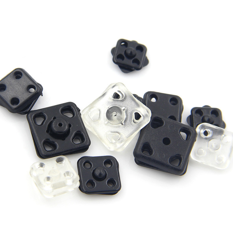 Black transparent plastic snap button Square dark button Shirt snap button Jacket dress button Baby invisible child mother button