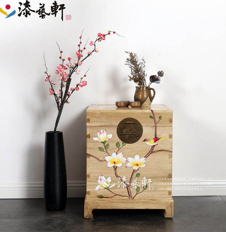 Xiang Zhangmu Xiang Chinese Solid Wood Bedside Cabinet Coffee