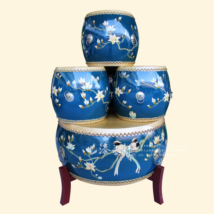 Mới Trung Quốc sáng tạo đồ nội thất bằng da rắn gỗ vẽ tay trống phân trống một số bàn cà phê sơn trà trống bến tàu guzheng ghế băng ghế - Bàn trà bàn dài phòng khách