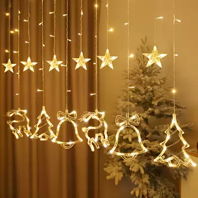 Christmas decorations scene layout storefront shop creative small hanging window Christmas tree pendant atmosphere dress