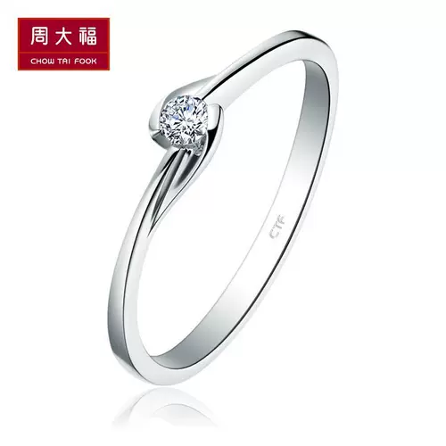 Экстренная эпоха Zhou Dafu y Будьте осторожны с цветочной любовью 18K золотое бриллиантовое кольцо Diamond Rings U149967 Женщины