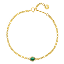 Chow Tai Fook ENZO Classic Colorful 18K Gold Emerald Diamond Bracelet Womens EZV8500