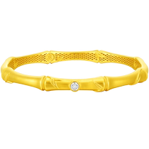 Chow Tai Fooks Four Beauties of Life Series is rising steadily. Pure gold diamond-encrusted bamboo bracelet for women RU18