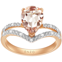 Mothers Day gift week Dafu ENZO classic Caibao 18K gold Morgan stone diamond ring female EZV736
