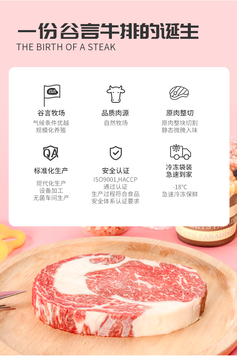 新低！澳洲原肉整切：1300g 谷言 牛排套餐 眼肉+西冷+菲力10片 双重优惠119元包邮 买手党-买手聚集的地方