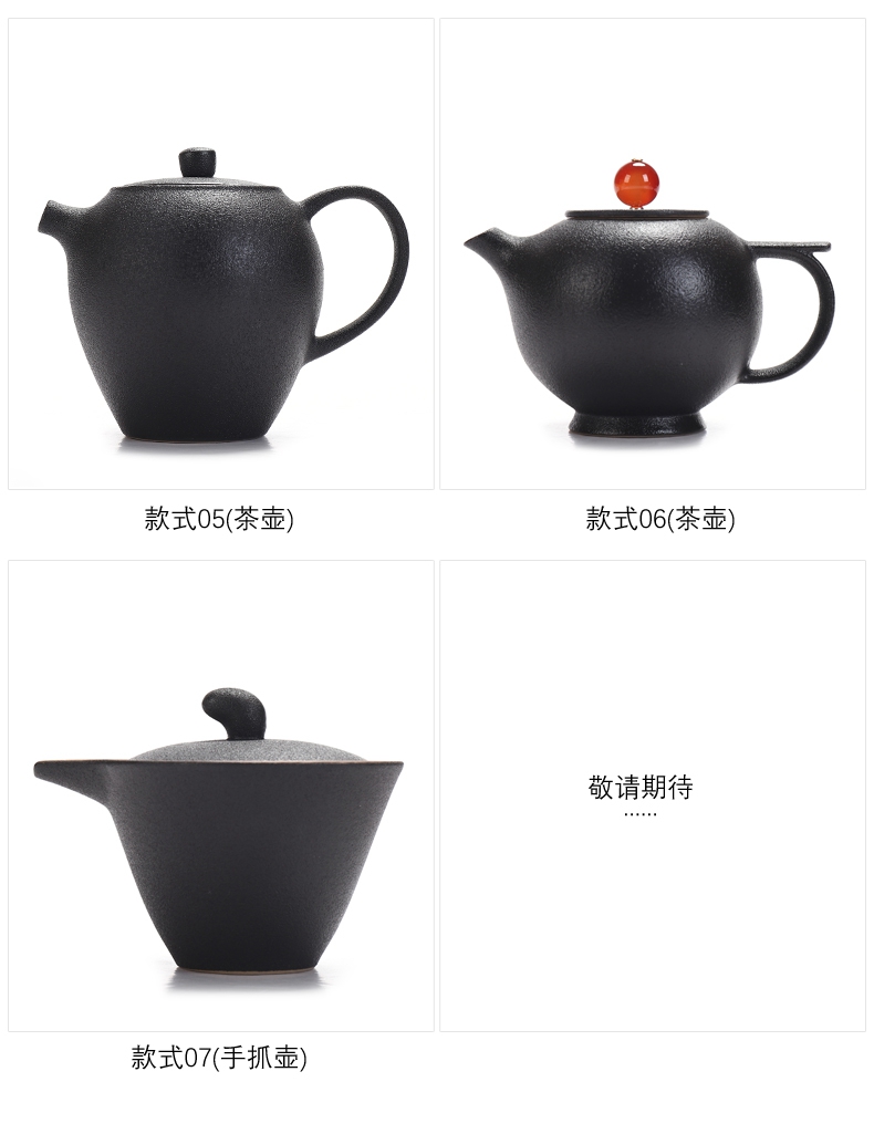 Zen lid bowl of black kung fu tea set I sitting room checking ceramic thick clay POTS we make tea in a office at home