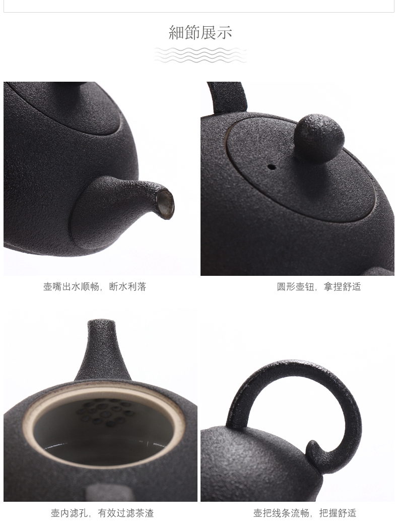 Zen lid bowl of black kung fu tea set I sitting room checking ceramic thick clay POTS we make tea in a office at home