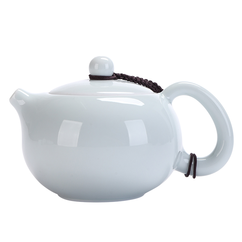 Shadow celadon pot pure manual xi shi tea single pot of contracted and I ceramic kung fu tea tea fullness