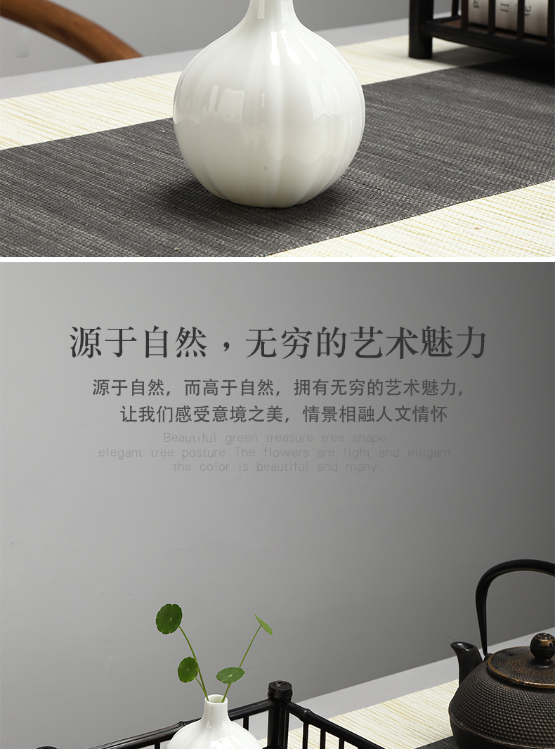 Contracted and I suet jade ceramic floret bottle manually floral outraged dry flower is placed fresh living room table decorations