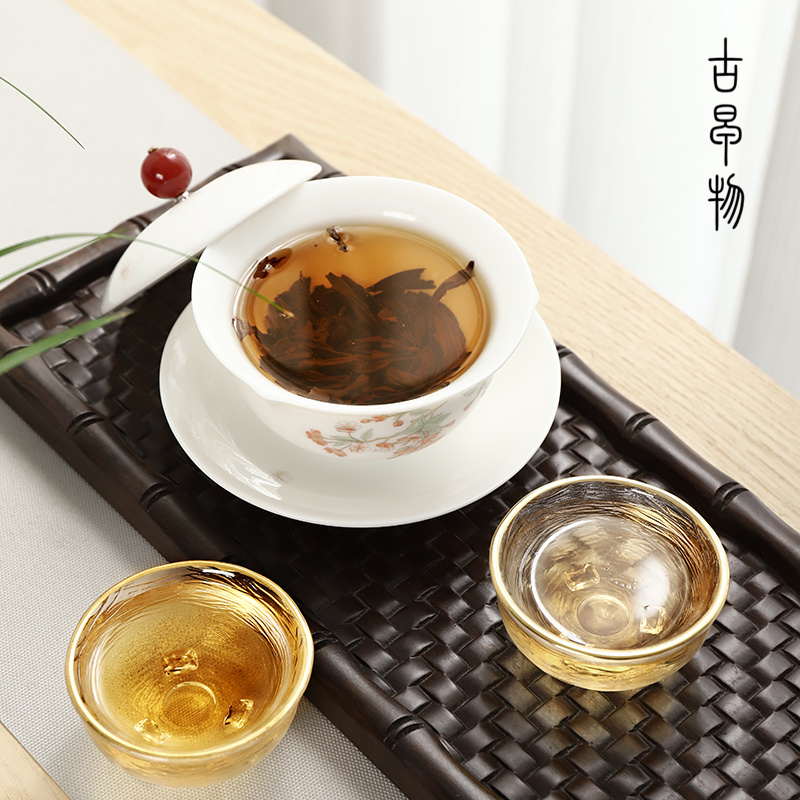 Only three tureen pure manual dehua suet jade white porcelain ceramic tea tureen European - style kung fu tea tea cup