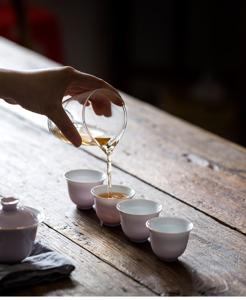 Portable package crack glass ceramic tureen a pot of two cups of kung fu tea set three or four cups of the custom is suing travel
