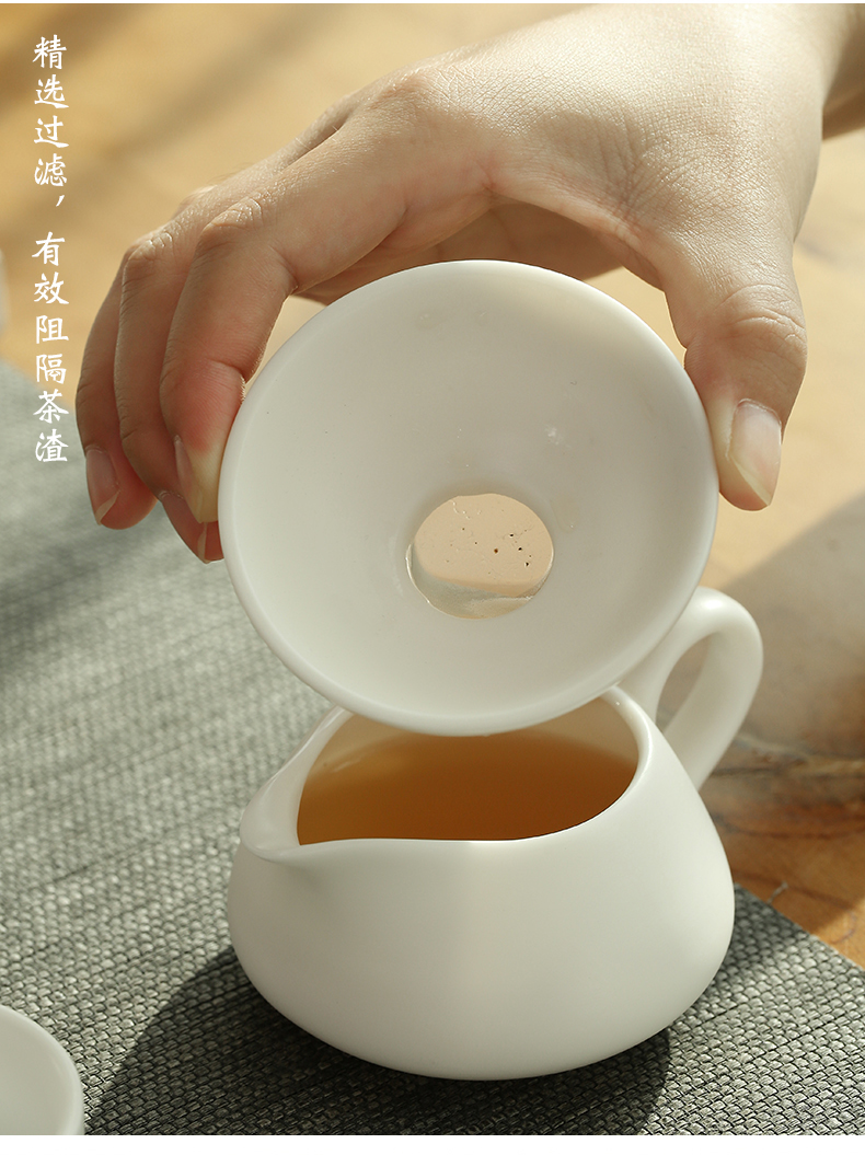 Dehua suet jade hand biscuit firing porcelain) every other kung fu tea tea tea filter ceramic tea accessories