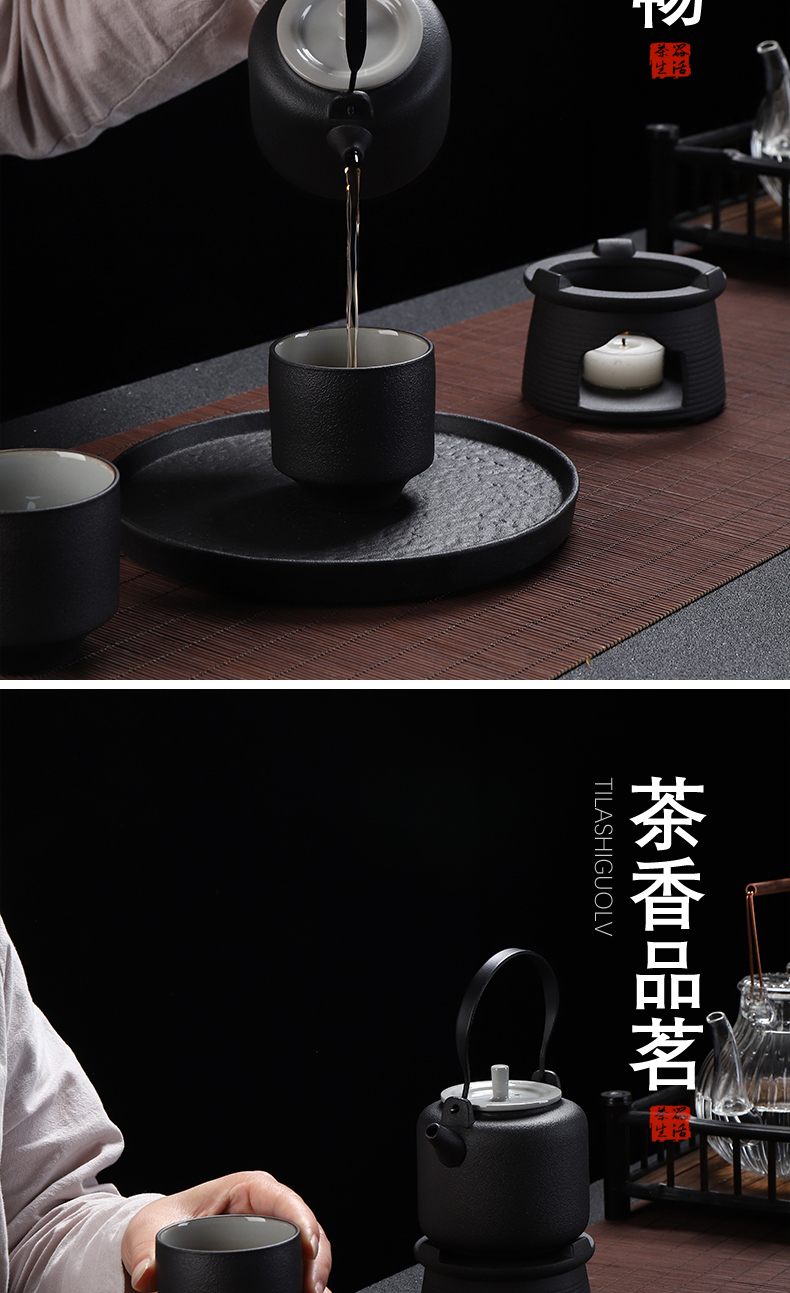 Japanese girder pot based warm tea ware kung fu tea set suit household contracted do make tea disc ceramic teapot