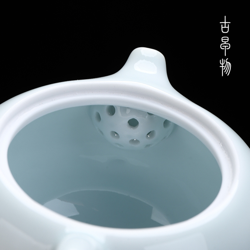 Shadow celadon pot pure manual xi shi tea single pot of contracted and I ceramic kung fu tea tea fullness