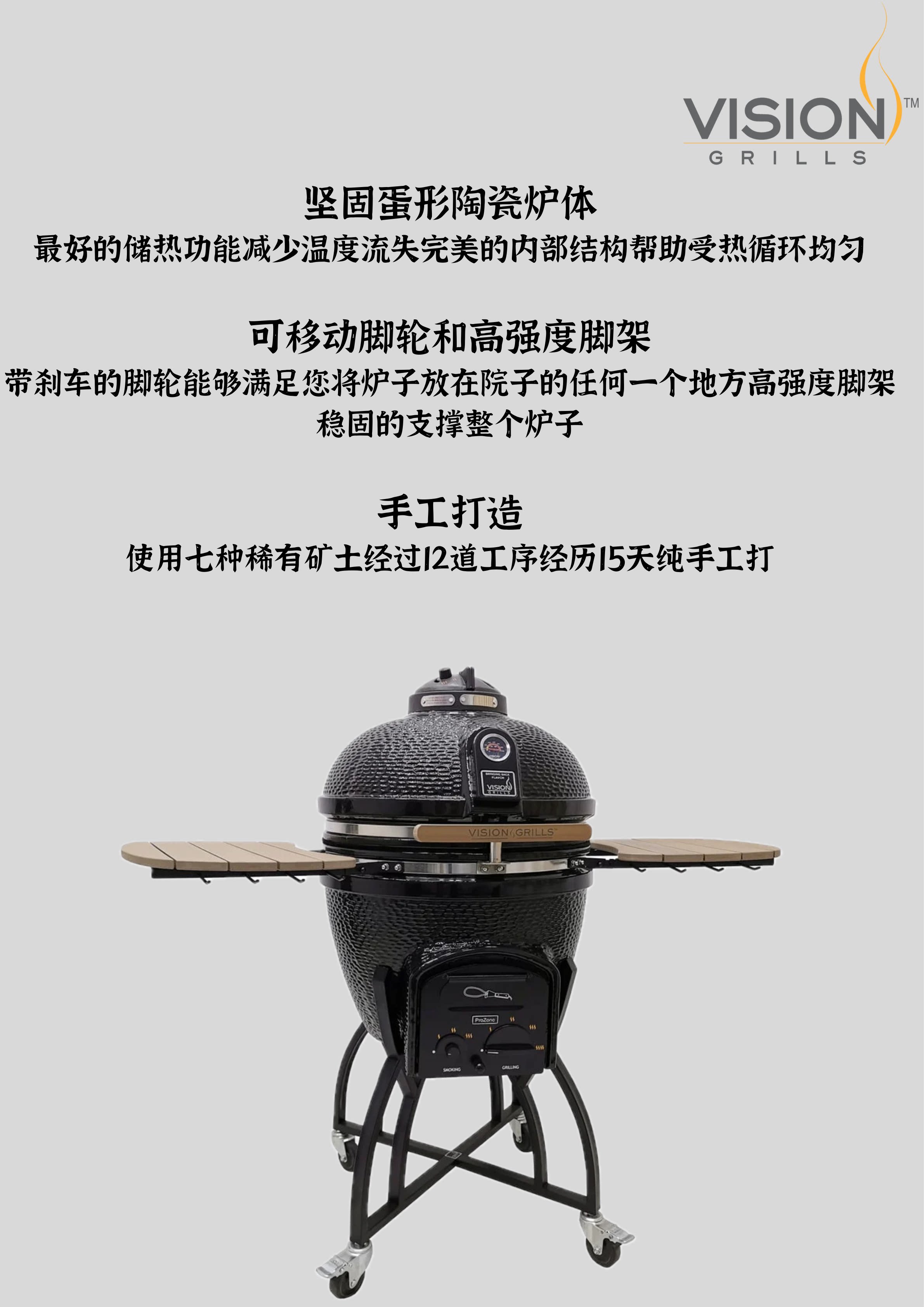 Гриль-печь керамический Vision Grills красный