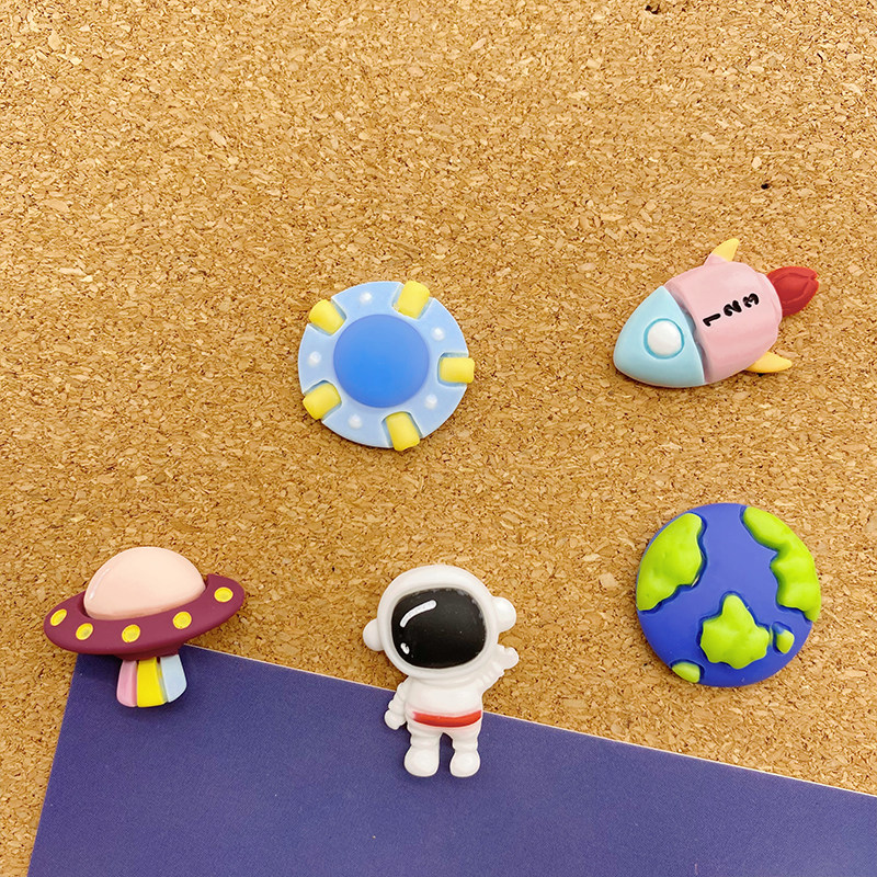 5 Creative Rocket Astronauts Space Cartography Nail Kindergarten Cork Felt Photo Wall Decoration Stick Stick