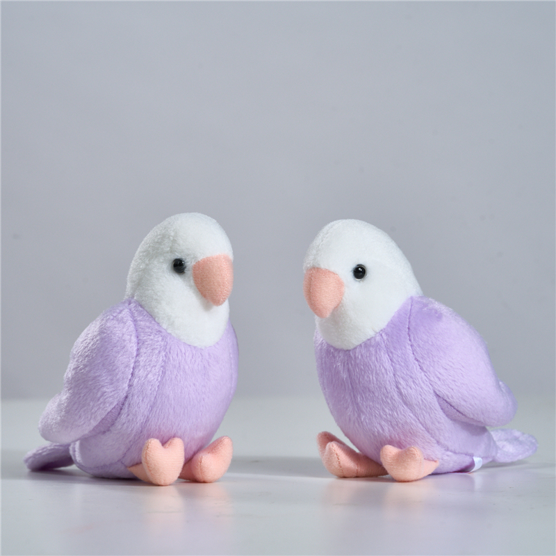 Cute Purple Peony Parrot Toy, Peony Parrot Plush Pendant, Purple Smoked Peony Parrot Bag Pendant